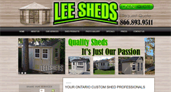 Desktop Screenshot of lee-sheds.com